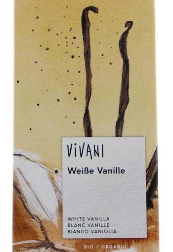 Vivani Chocolade wit vanille bio (80 Gram)