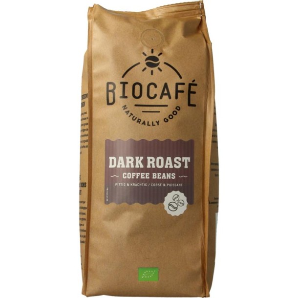 Biocafe Koffiebonen dark roast bio (500 Gram)