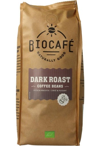 Biocafe Koffiebonen dark roast bio (500 Gram)