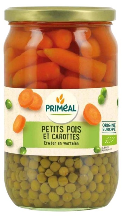 Primeal Doperwten wortelen bio (680 Gram)