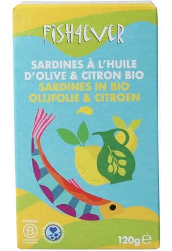 Fish 4 Ever Sardines olijfolie citroen (120 Gram)