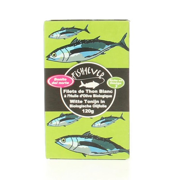 Fish 4 Ever Witte tonijn in olijfolie (120 Gram)