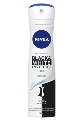 Nivea Deodorant invisible black & white pure (150 Milliliter)