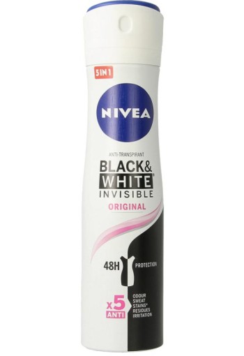 Nivea Deodorant invisible black & white spray original (150 Milliliter)