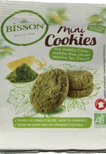 Bisson Mini cookies matcha thee citroen bio (120 Gram)