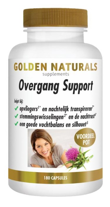 Golden Naturals Overgang support (180 Vegetarische capsules)