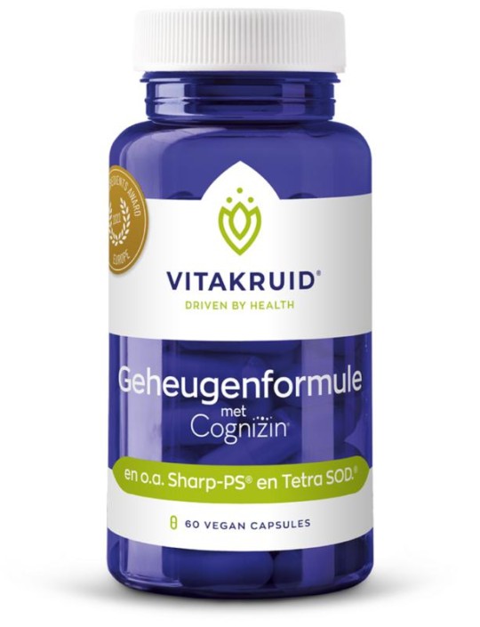 Vitakruid Geheugenformule oa Bacopa monnieri Citicoline OPC (60 Vegetarische capsules)
