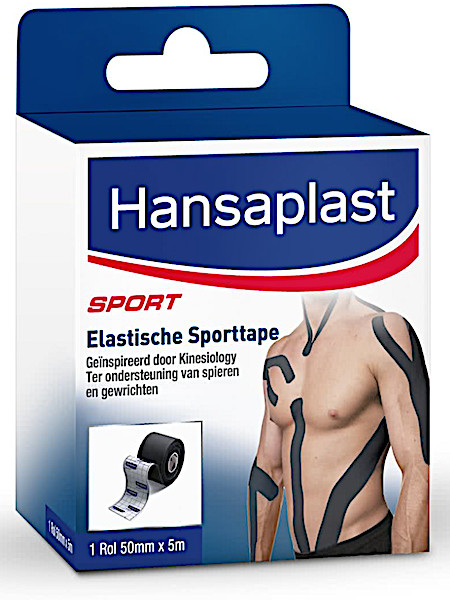 Hansaplast Elastische Sporttape Zwart