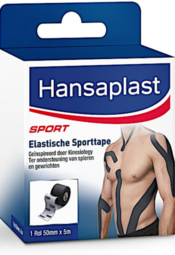 Hansaplast Elastische Sporttape Zwart