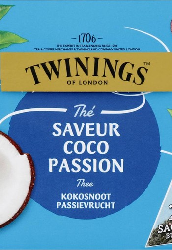 Twinings Zwarte thee kokosnoot passievrucht (20 Zakjes)