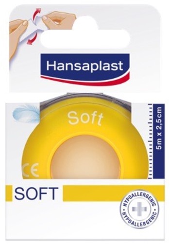 Hansaplast Hechtpleister Soft 5 M X 2.5 Cm 2.5x5m