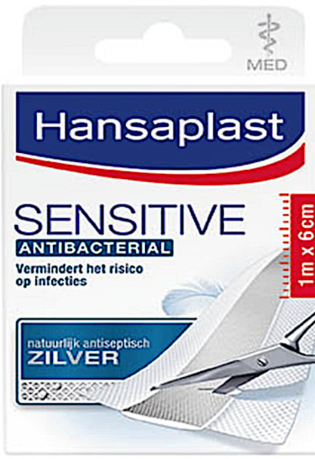 Hansaplast Med Sensitive Zilver Pleisters - 1m x 6cm