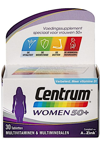  Centrum Women 50+ Multivitaminen Tabletten 30st