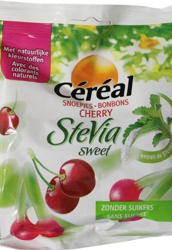 Cereal Snoep kersen stevia (120 Gram)