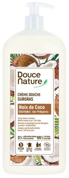 Douce Nature Douchegel & shampoo evasion kokos bio (1 Liter)