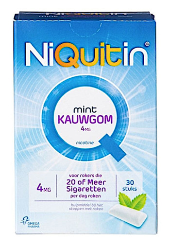 NiQuitin Mint Kauwgum 4mg 30 stuks