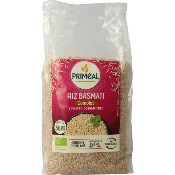 Primeal Volkoren basmati rijst bio (1 Kilogram)