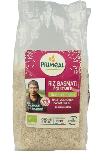 Primeal Halfvolkoren basmati rijst bio (500 Gram)