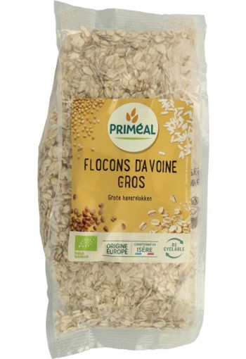 Primeal Grote havervlokken bio (500 Gram)