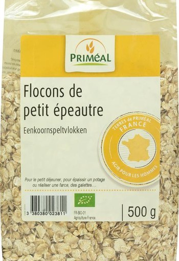 Primeal Eenkoornspeltvlokken bio (500 Gram)