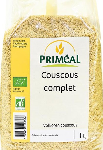 Primeal Couscous volkoren bio (1 Kilogram)