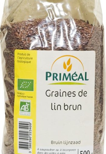 Primeal Lijnzaad bruin bio (500 Gram)