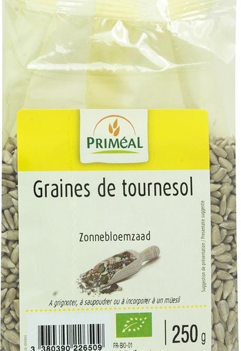 Primeal Zonnebloempitten (zaad) bio (250 Gram)