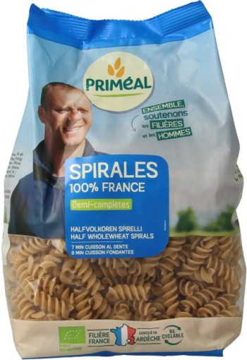 Primeal Halfvolkoren spiralen bio (500 Gram)