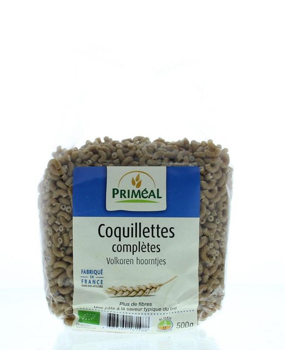 Primeal Volkoren macaroni hoorntjes bio (500 Gram)