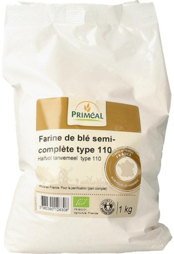 Primeal Half volkoren tarwemeel borsa 110 bio (1 Kilogram)