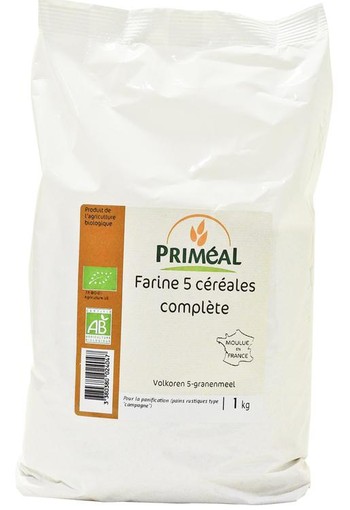 Primeal Volkoren 5-granenmeel bio (1 Kilogram)