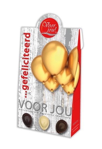 Voor Jou! Cadeau doos young ballonnen gefeliciteerd (100 Gram)