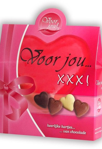 Voor Jou! Cadeau doos hartjes XXX (100 Gram)