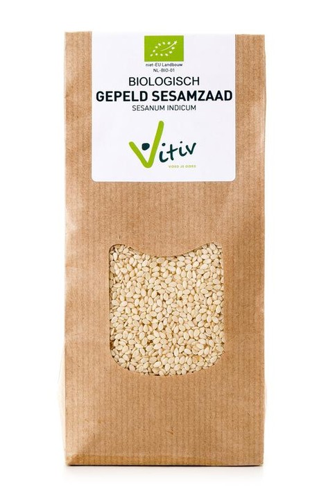 Vitiv Sesamzaad wit gepeld bio (250 Gram)