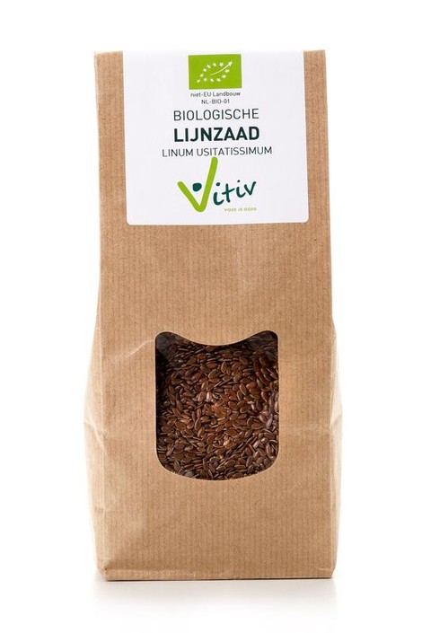 Vitiv Lijnzaad heel bio (500 Gram)