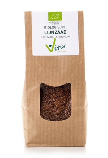 Vitiv Lijnzaad heel bio (500 Gram)