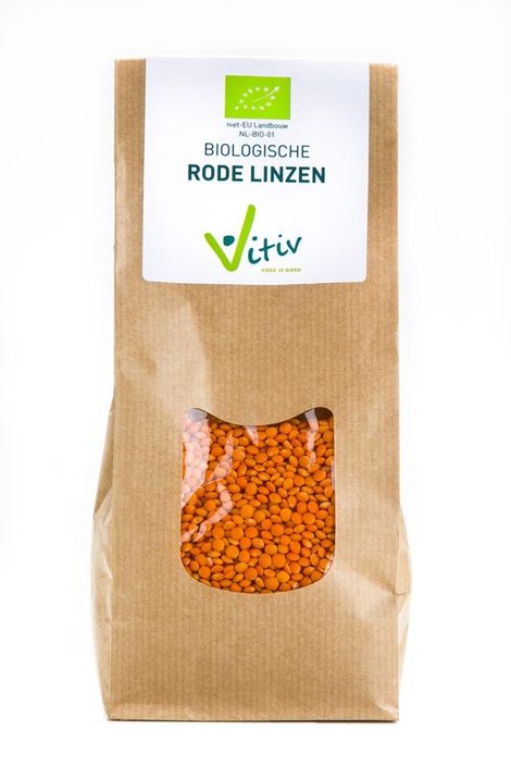 Vitiv Rode linzen bio (500 Gram)