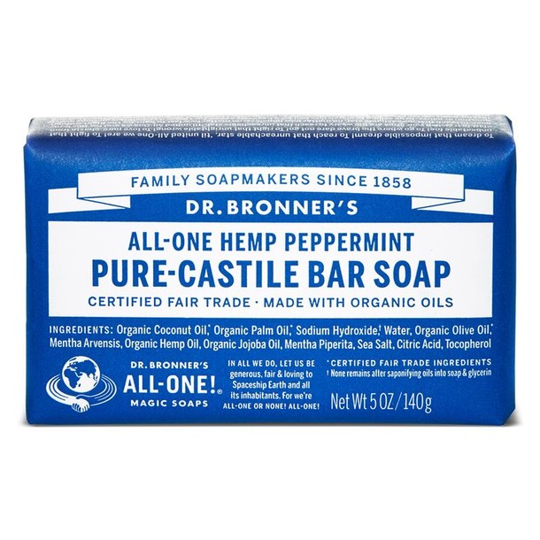 Dr Bronners Barsoap pepermunt (140 Gram)