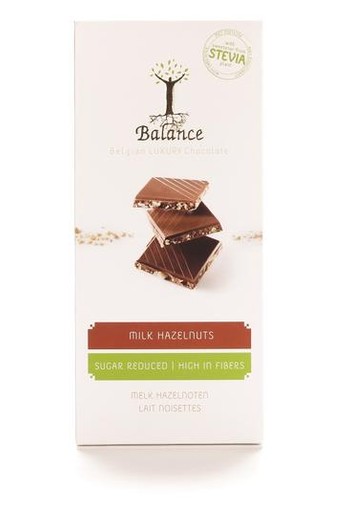 Balance Choco stevia tablet melk hazelnoot (85 Gram)