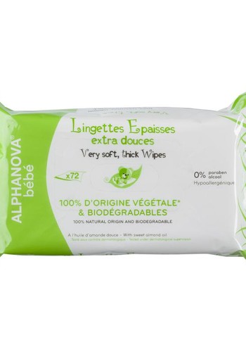 Alphanova Baby Baby reinigings doekjes (60 Stuks)