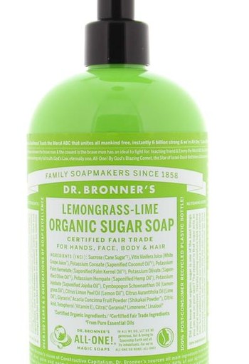 Dr Bronners Shikakai zeep citrus limoen (710 Milliliter)