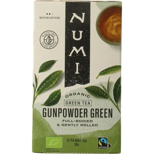 Numi Green tea gunpowder bio (18 Zakjes)