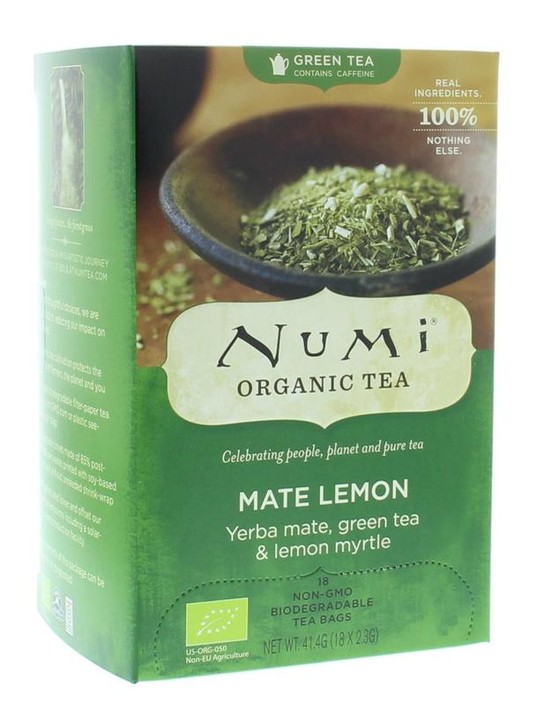 Numi Green tea mate lemon bio (18 Zakjes)