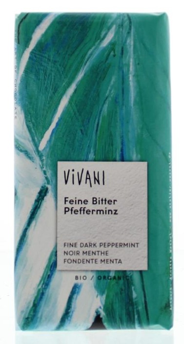 Vivani Chocolade puur met pepermunt bio (100 Gram)