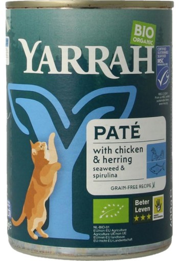 Yarrah Kat pate met vis bio (400 Gram)