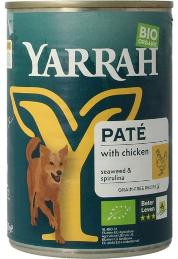 Yarrah Hond pate met kip bio (400 Gram)