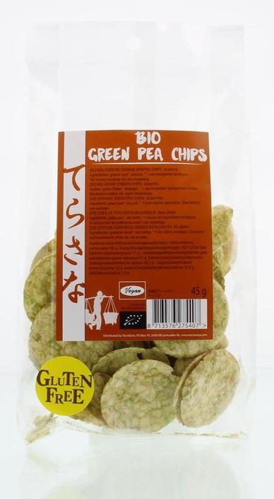 TS Import Groene erwtenchips bio (45 Gram)