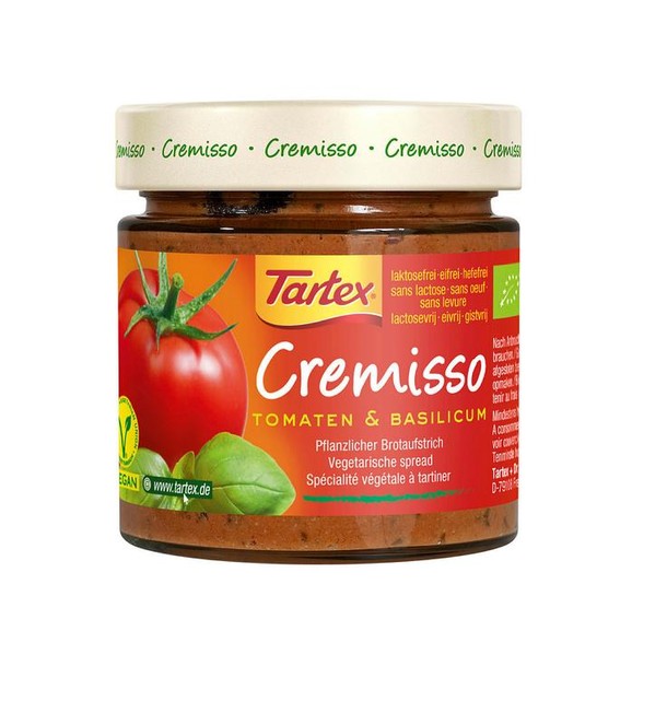 Tartex Cremisso tomaat basilicum bio (180 Gram)