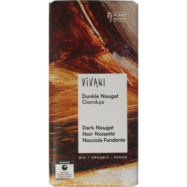 Vivani Chocolade puur praline nougat bio (100 Gram)