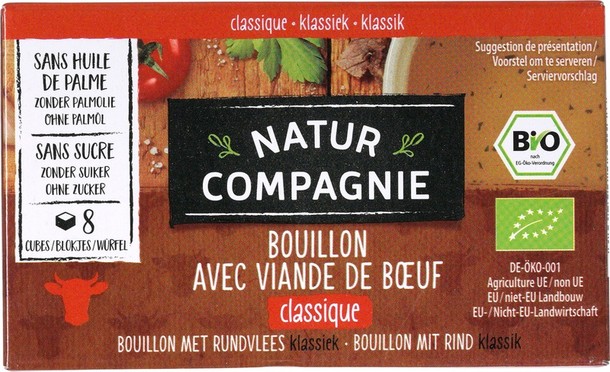 Natur Compagnie Rundvleesbouillon blokjes bio (8 Stuks)